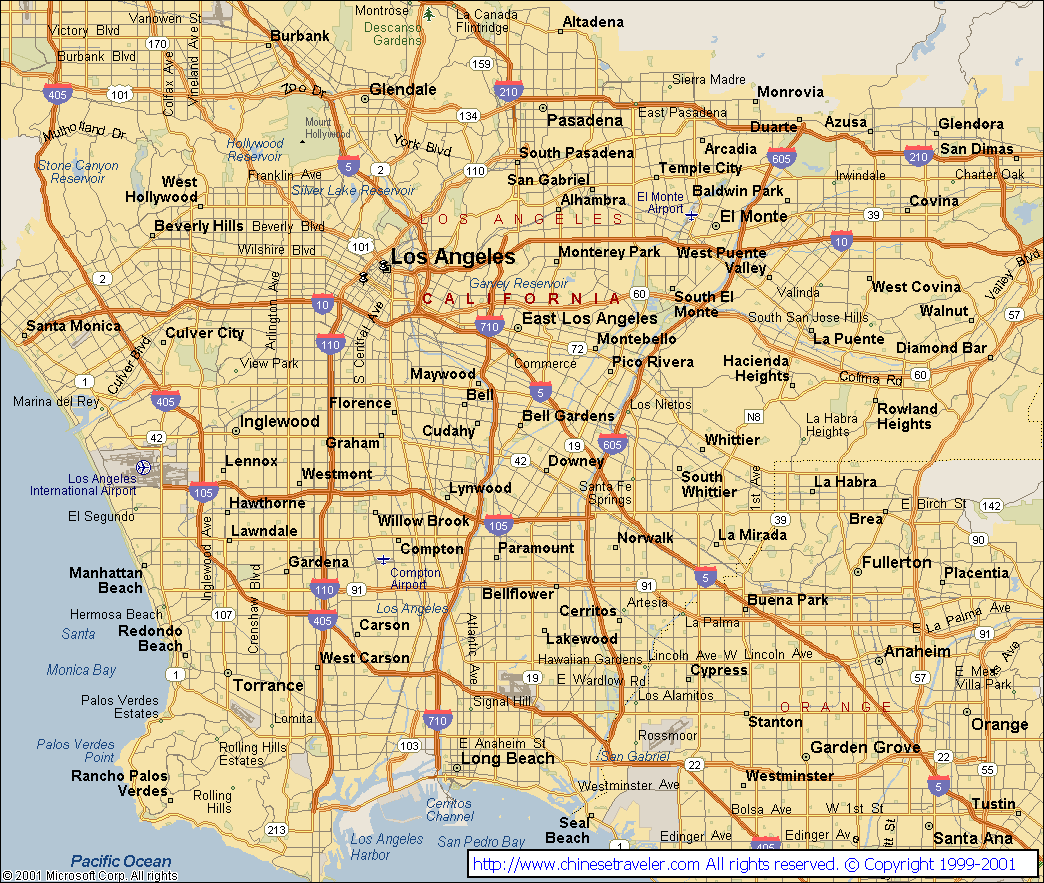 Sintético 99+ Foto Mapa De Los Angeles California Estados Unidos Alta ...