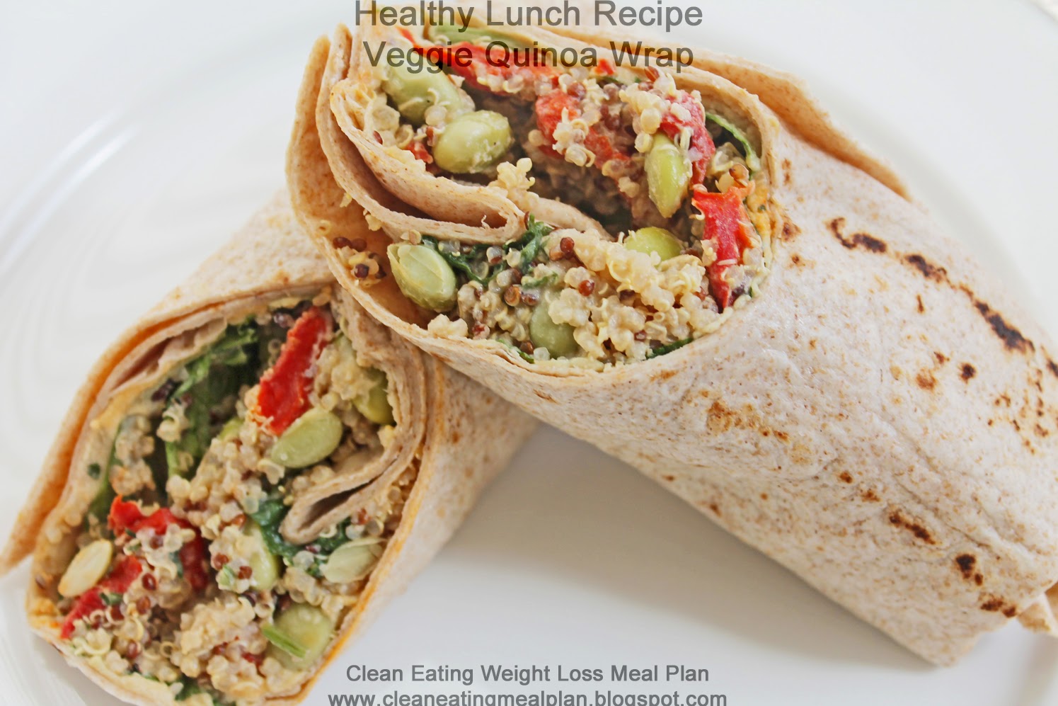 Healthy Lunch Recipe for Weight Loss Meal Plan: Veggie Quinoa Wrap