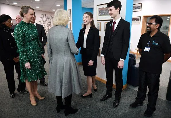 The Duchess of Cornwall visited Elmhurst Ballet School in Birmingham. Duchess of Cornwall visited the Launer Factory in West Midlands