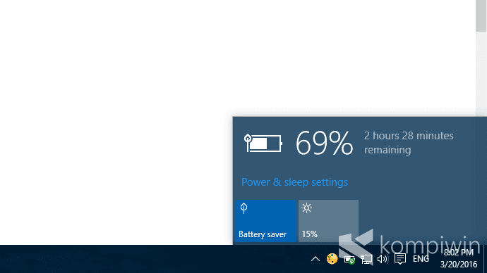 battery saver penghemat baterai di windows 10