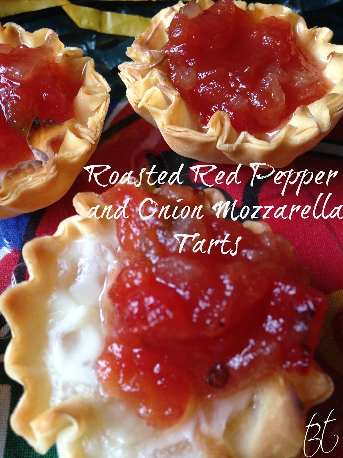 Roasted Red Pepper and Onion Mozzarella Mini Tarts Turnips 2 Tangerines