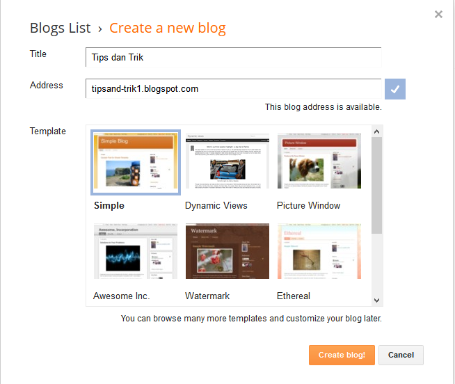 Cara Terbaru Buat Blog Gratis Dan Mudah