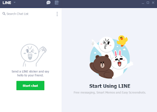 tampilan awal line for chrome daftar akun line lewat web