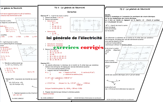 loi générale de l'électricité - génie électronique