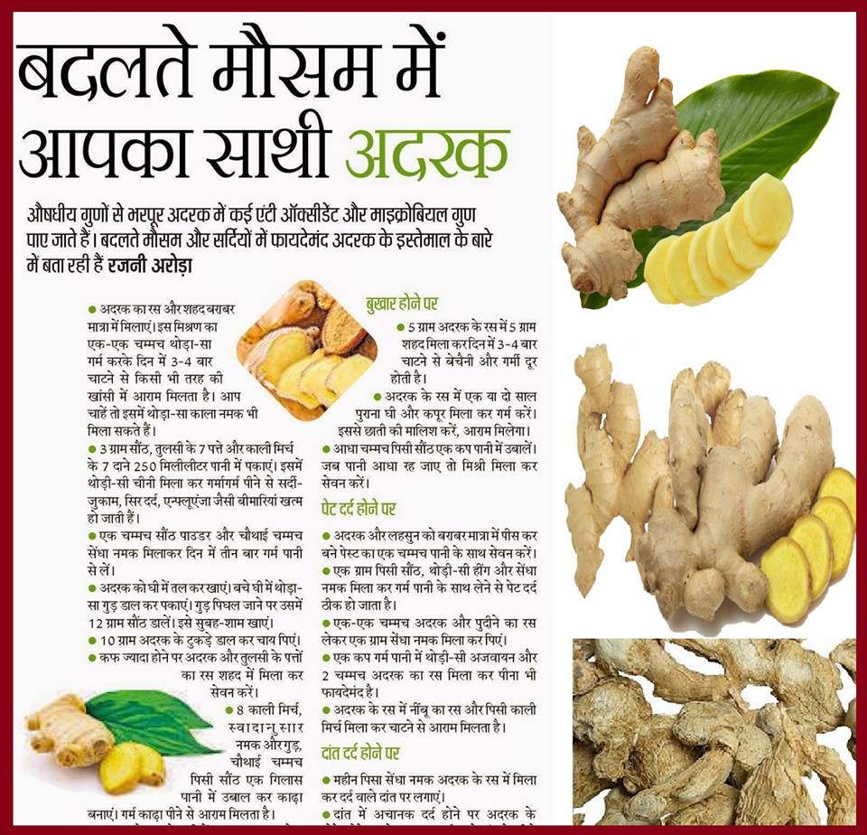 Ginger benefits in hindi