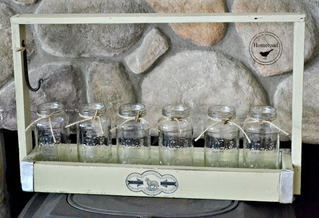 crate with mason jars