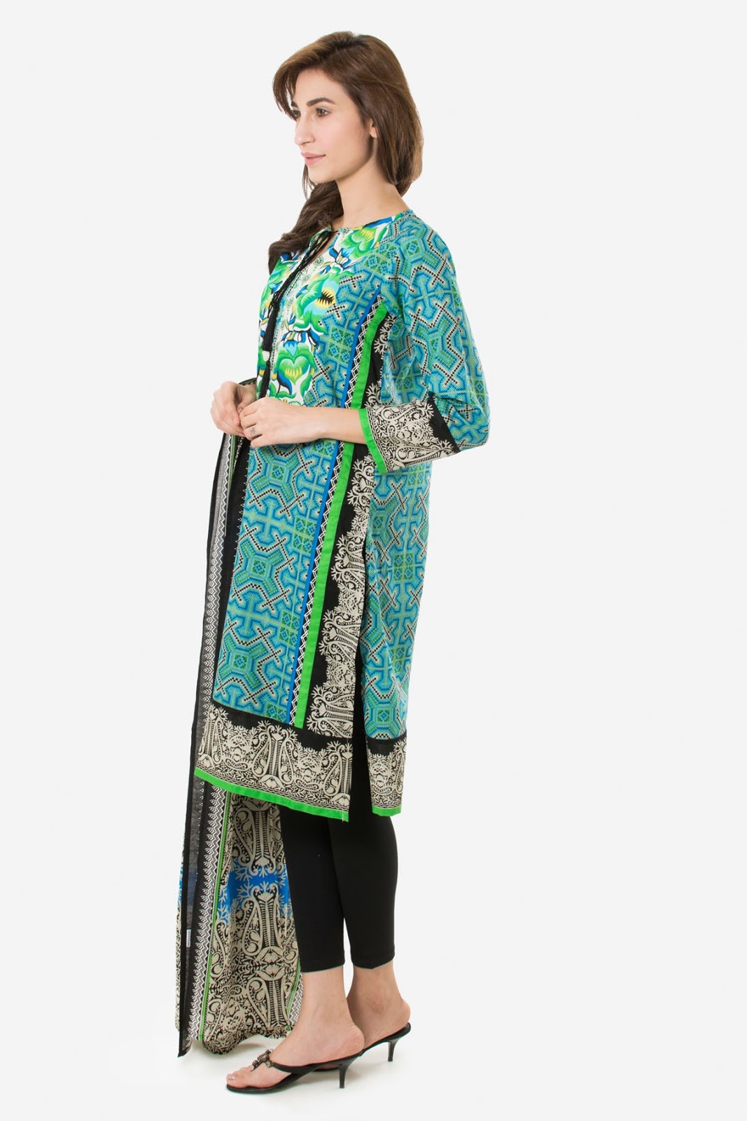 Khaadi Eastern Pret Collection 2015 Printed Kurta WKDP15006TURQUOISE