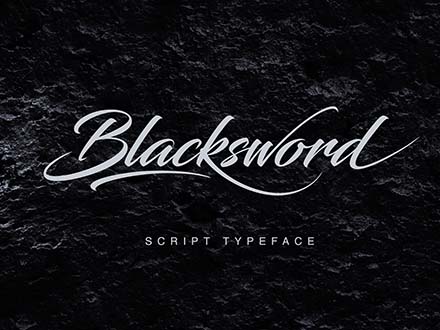 Free Blacksword Script Font