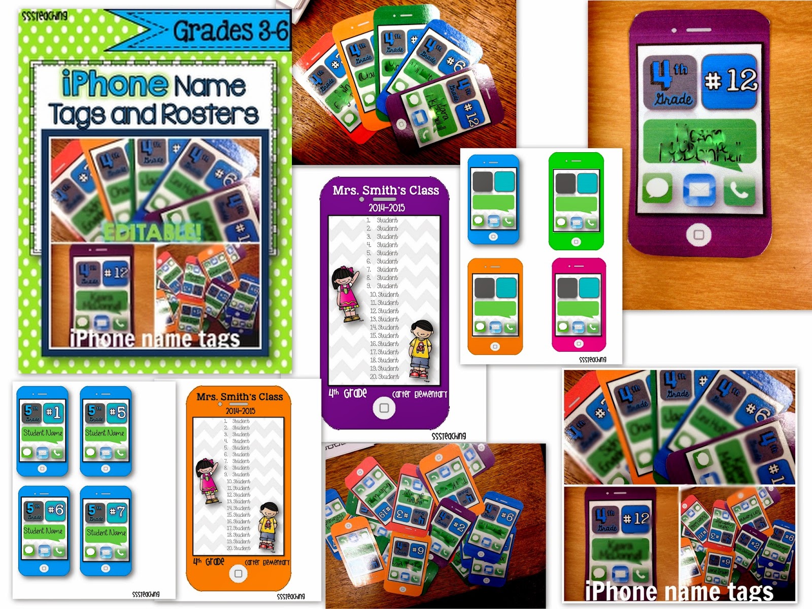 Editable iPhone Name Tags and Rosters - SSSTeaching