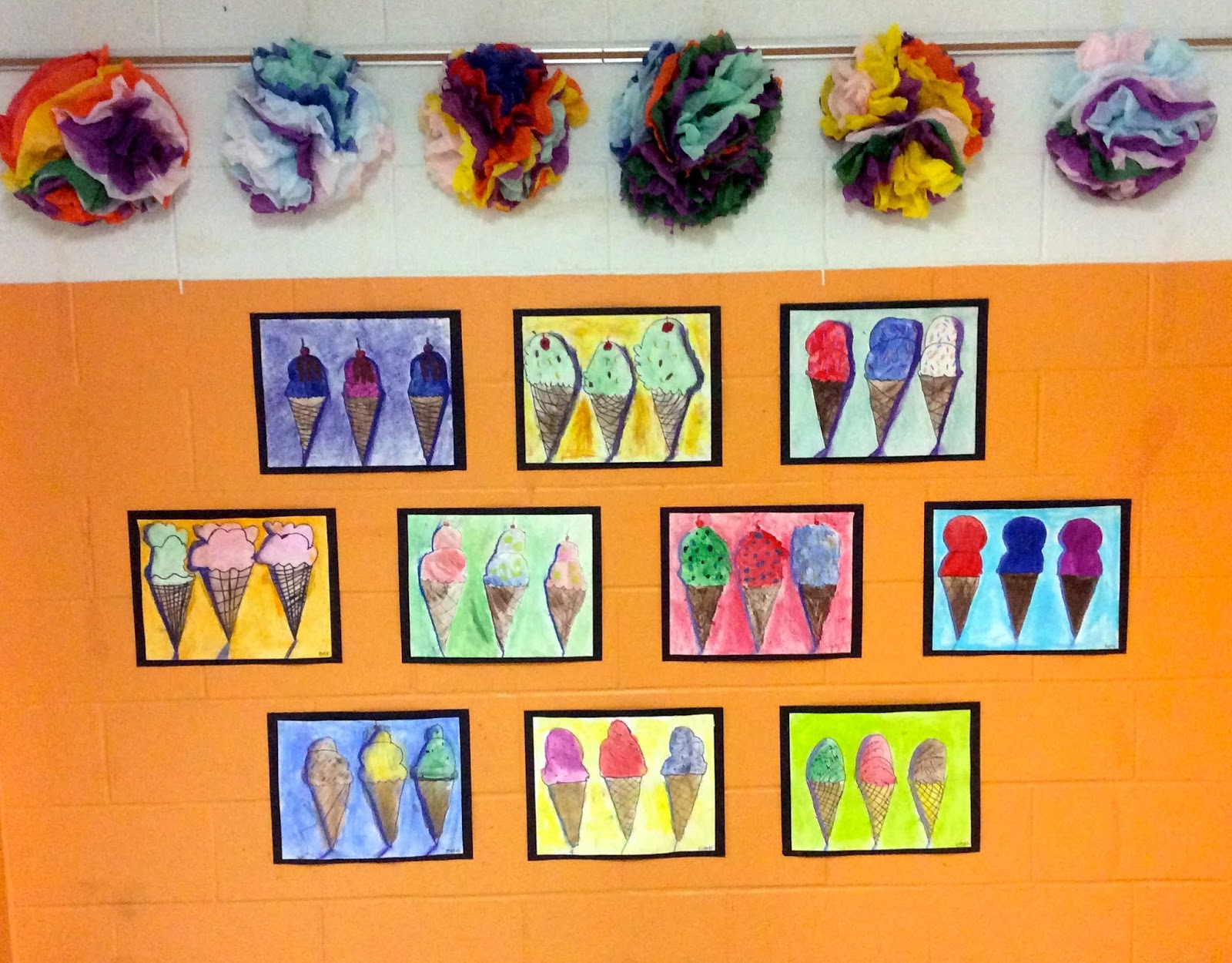 Ms. Curry's Art Room : Second Grade Wayne Thiebaud Ice Cream Cones