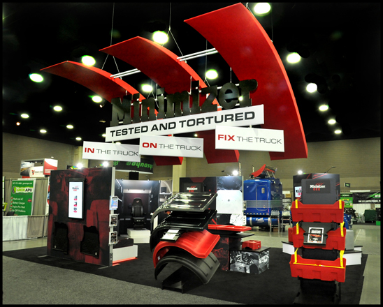 Minimizer booth at the 2019 Mid-America Trucking Show