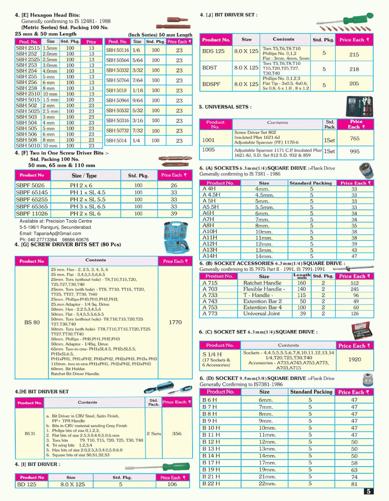 Taparia Hand Tools Taparia Tools Price List and Catalogue