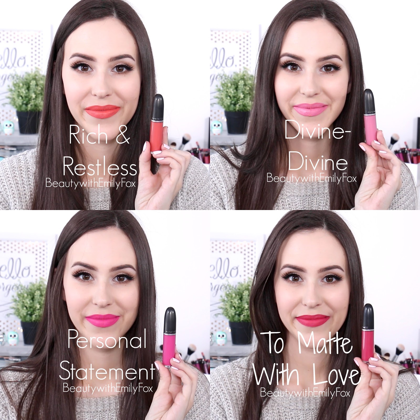 Beautywithemilyfox Mac Retro Matte Liquid Lipstick Collection Lip Swatches