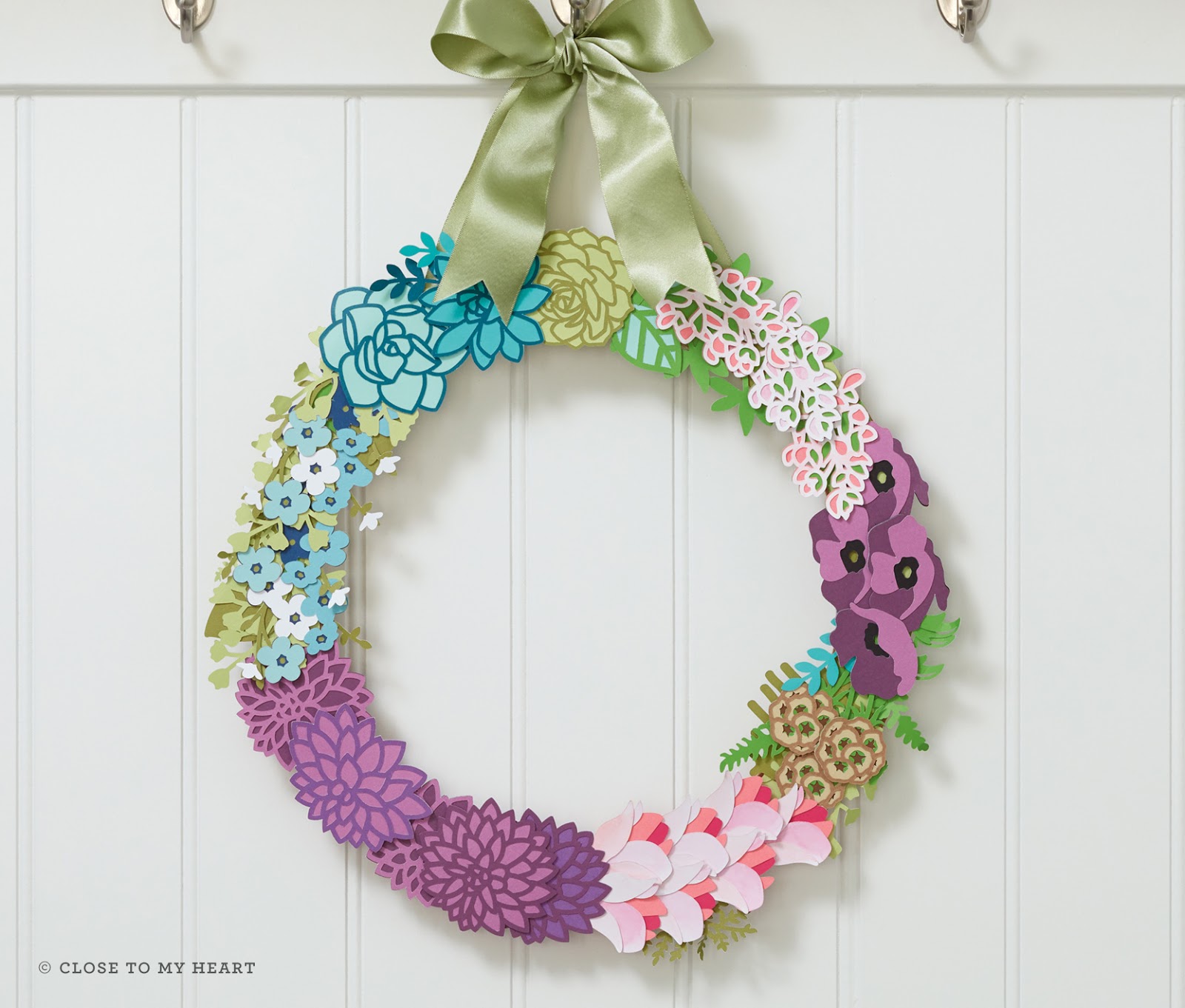 Lauren Loves To Scrap Cricut Flower Market Wreath Spring Is Coming Soon!