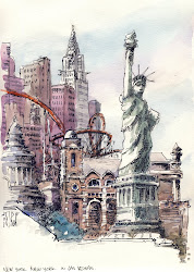 york vegas las urban nyc sketchers sketch liberty statue drawing sketches watercolor drawings landscape sketching fijten rene renefijten artist usa