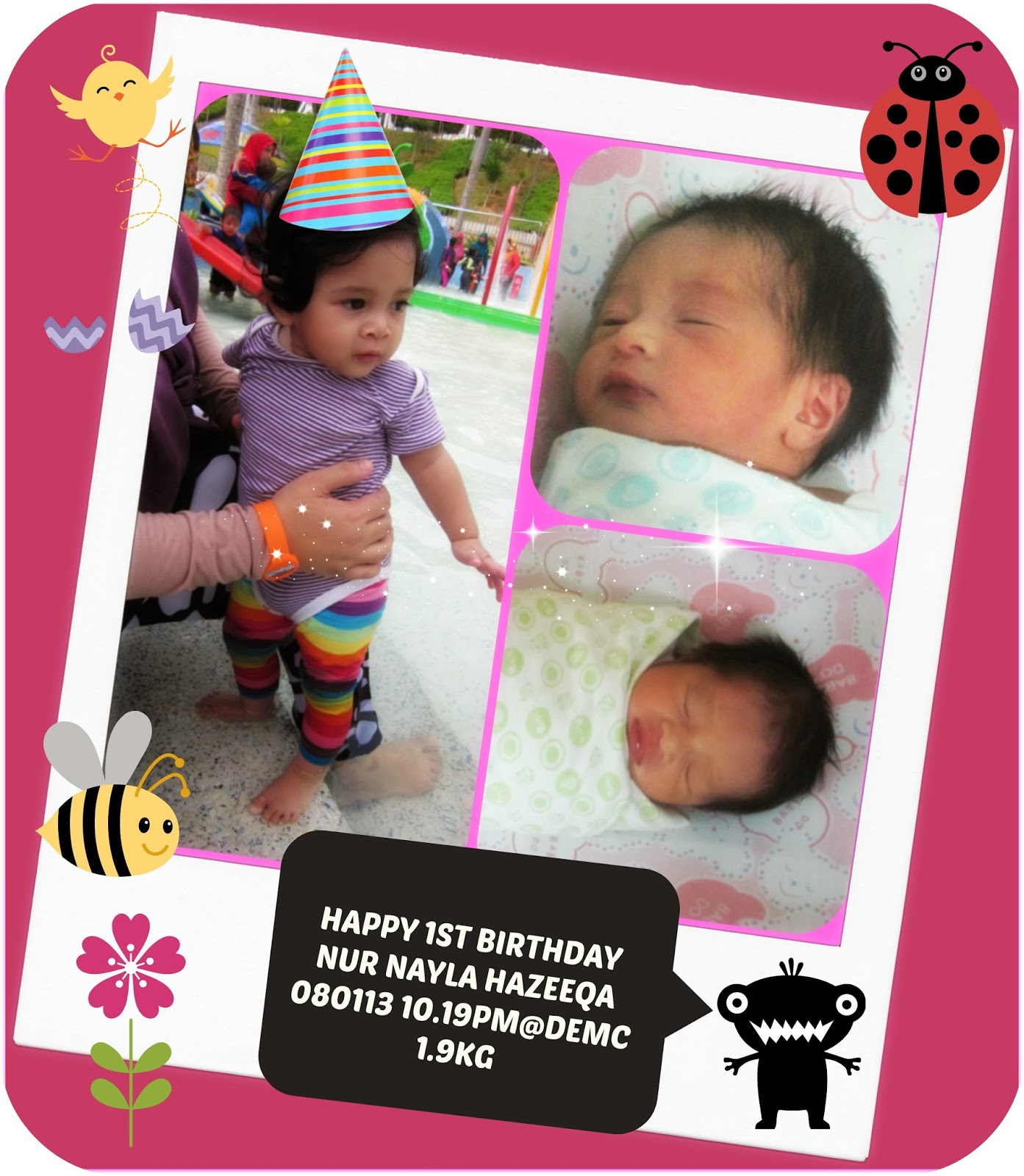 Happy 1st Birthday Nur Nayla Hazeeqa, pengalaman caesarean kali kedua