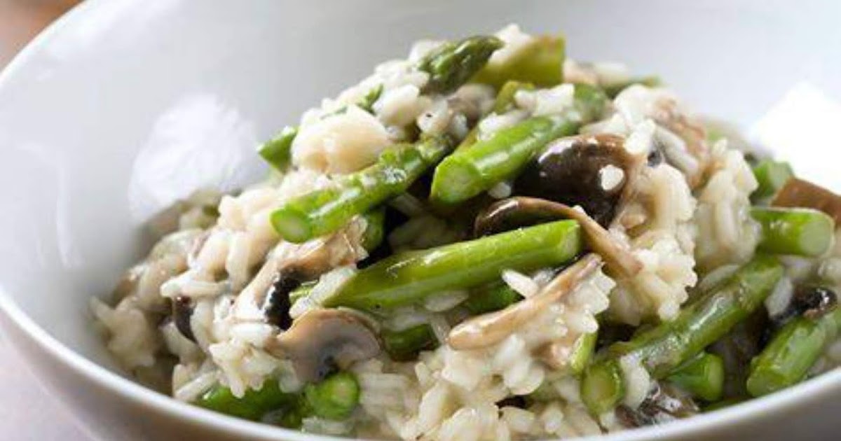 Asparagus and Mushroom Risotto (Pressure Cooker) Recipe