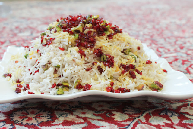 Food Lust People Love: Elevate rice from plain to a bejeweled side dish with golden saffron, crimson barberries and bright green pistachios. Barberry Pistachio Saffron Rice is as pretty as it is tasty. If you have a rice cooker, it’s super simple as well.