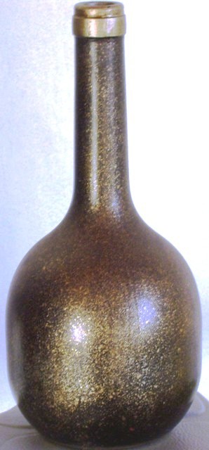 Reutilizar botellas vidro con salpicado, acrilicosy purpurinas