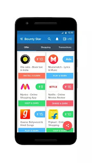 BOUNTYSTAR APP TRICK-GET 10RS PER REFER AND EARN UNLIMITED FREE MOBILE RECHARGE (PROOF ADDED)