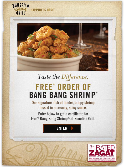 Free Bang Shrimp From Bonefish Grill