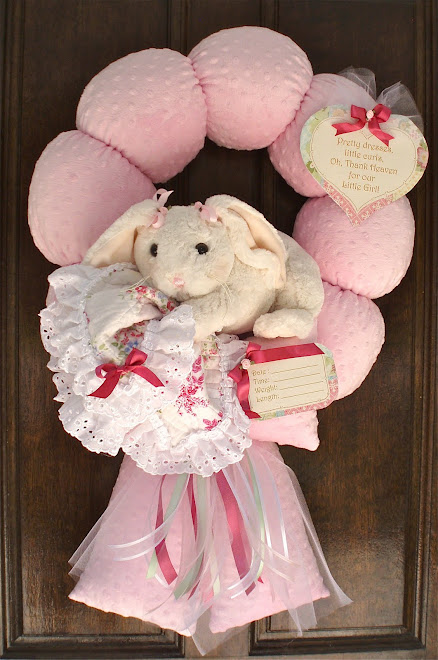 42. custom bunny quilt baby wreath