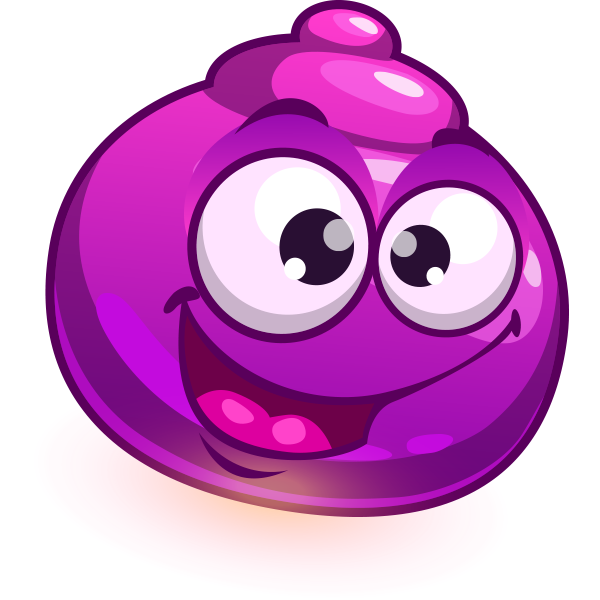 Purple Squishy Smiley Face