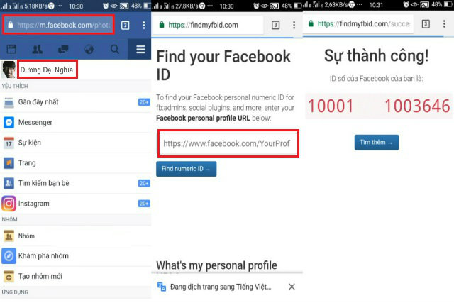 Cách lấy id facebook trên điện thoại, máy tính cách lấy id facebook 6