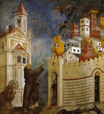 Giotto di Bondone's fresco of the "Expulsion of the Devils From Arezzo."