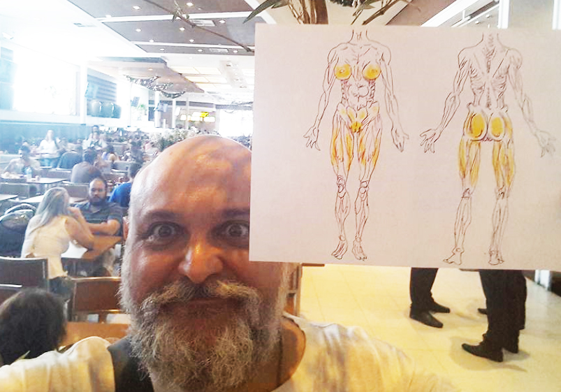desenho da gordura líquida no corpo feminino não parecer aqueles