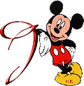 Alfabeto de Mickey Mouse recostado J.