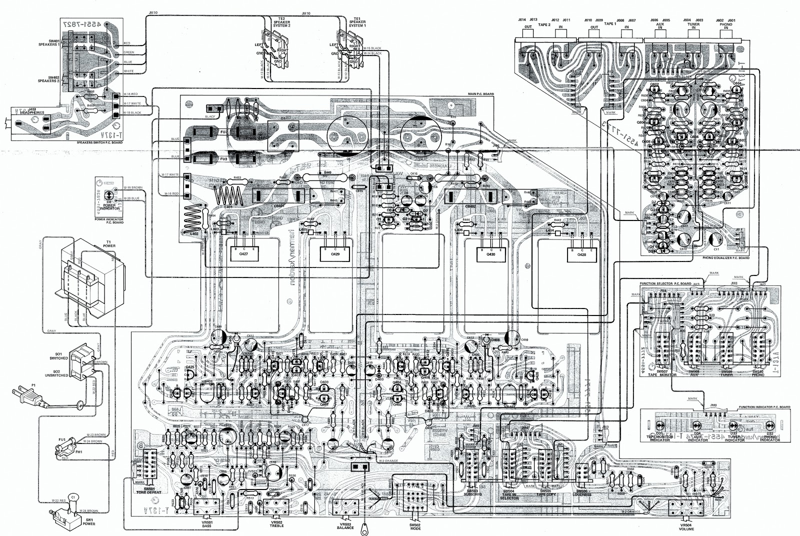 Schematic Diagrams: The Harman Kardon – PM640 – amplifier – Circuit Diagram