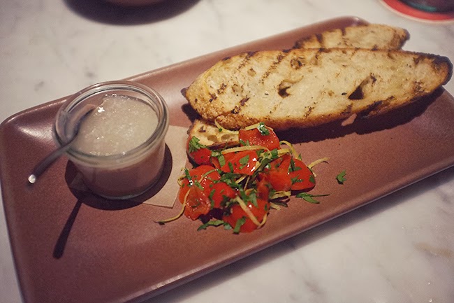 tar and roses, duck liver, pate