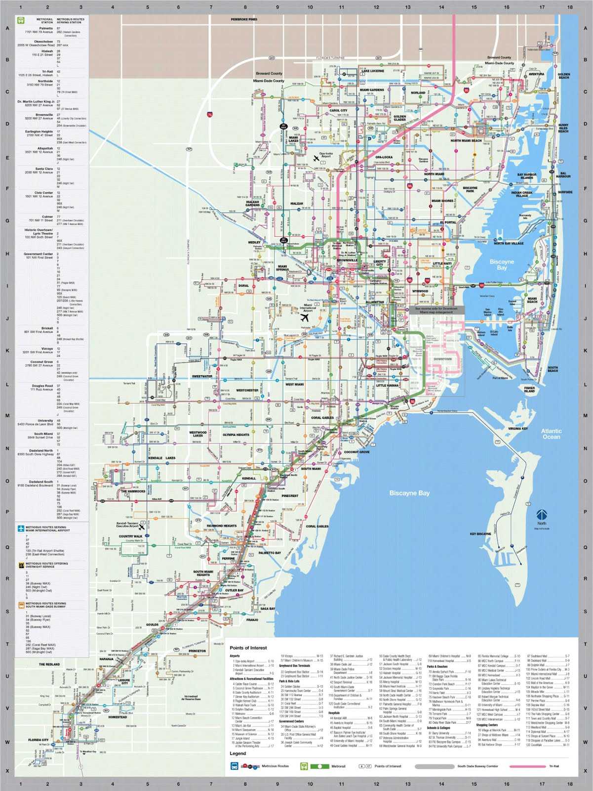 Mapas de Miami EUA MapasBlog - Miami Transport Map