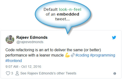 Embedded tweet with the default light theme.