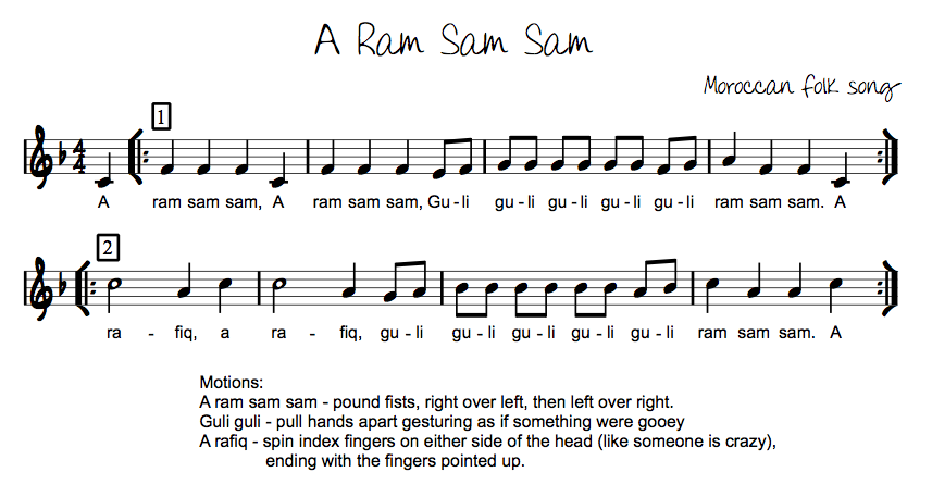A Ram Sam Sam Text A Ram Sam Sam Text