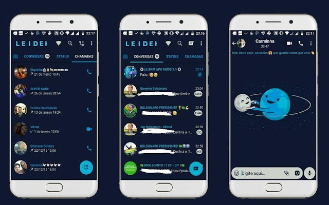 Moon and Earth Theme For GBWhatsApp By Leideh