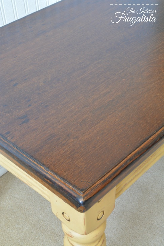 Oak Side Table Top with Minwax Dark Walnut Stain