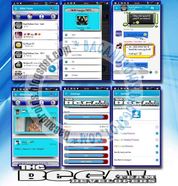 BBM Mod Thema Blue White Shadow Versi Terbaru 2.10.0.35 Apk