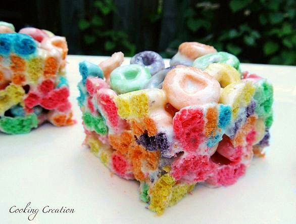 Cooking Creation: Fruit Loop Crispy Treats