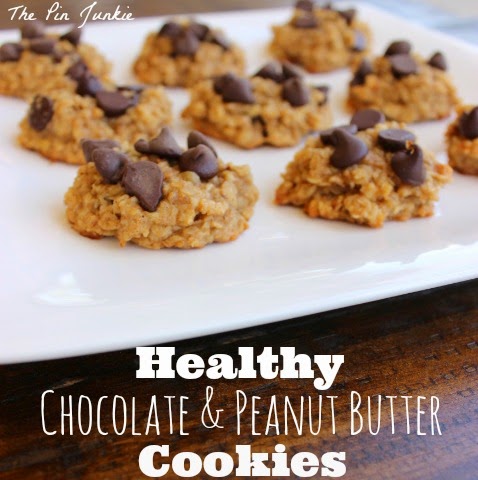 Healthy chocolate peanut butter cookies