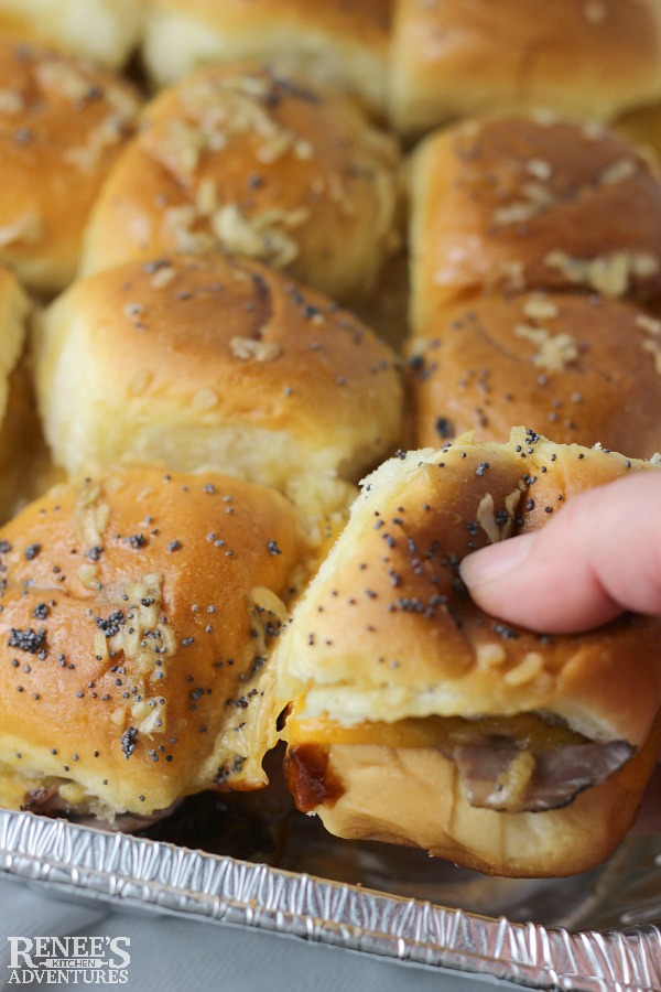 Easy BBQ Beef and Cheddar Sliders Renee's Kitchen Adventures