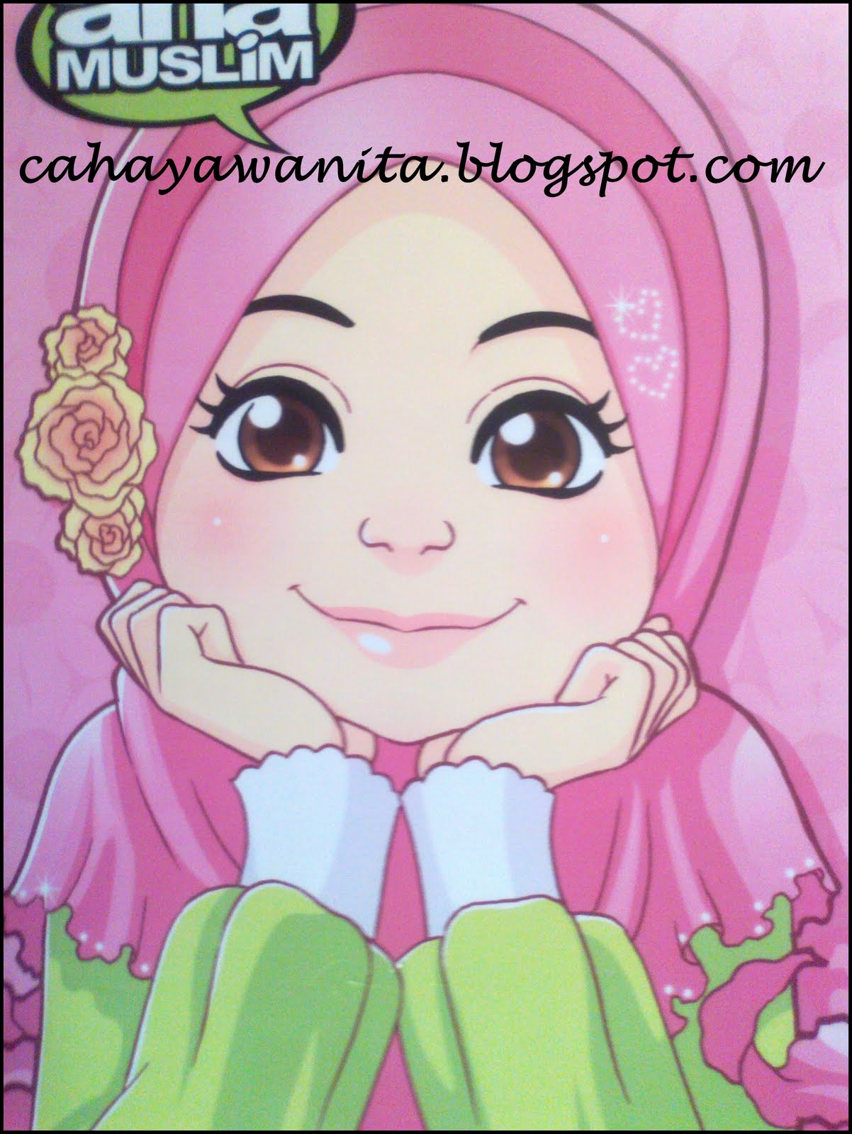 55 Gambar Kartun Muslimah Full Download HD