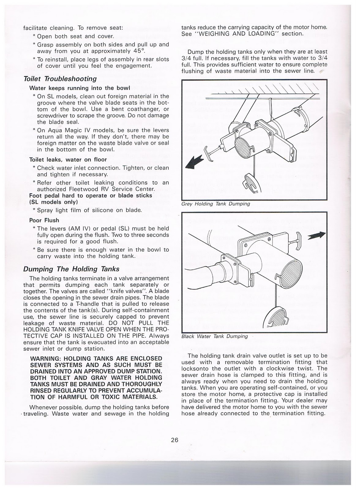 1983 Fleetwood Pace Arrow Owners Manuals: 1988 Pace Arrow Owners manual
