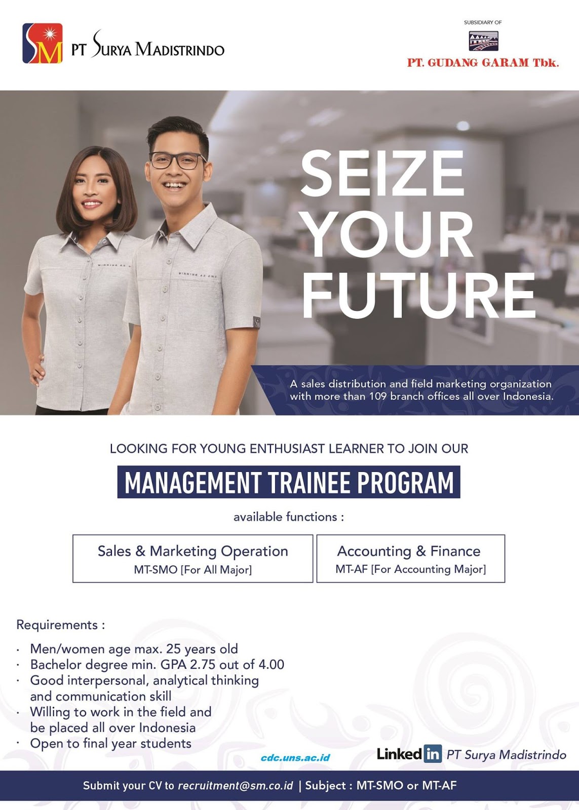 Lowongan Kerja Management Trainee Program PT Surya Madistrindo Hiingga