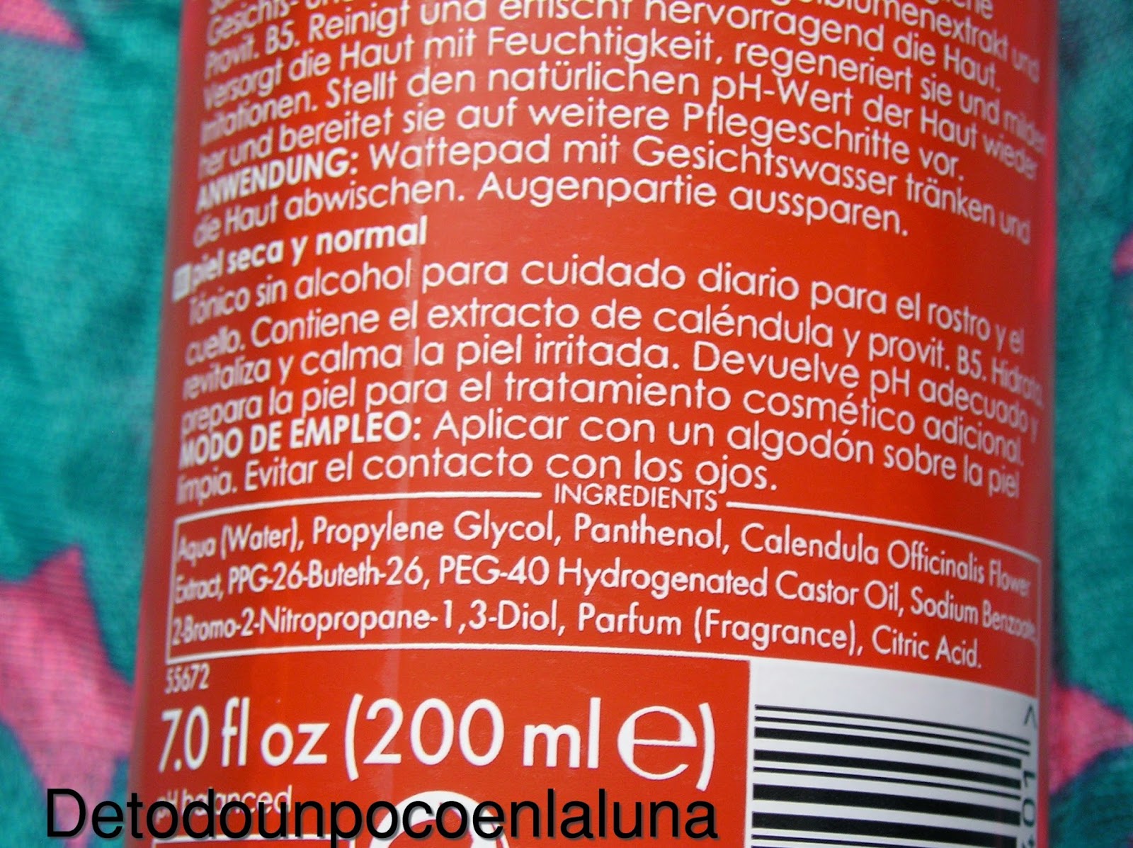 Compras Carmyn Makeup ingredientes y modo de uso tónico ziaja