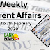Weekly Current Affairs 1st To 7th February 2020