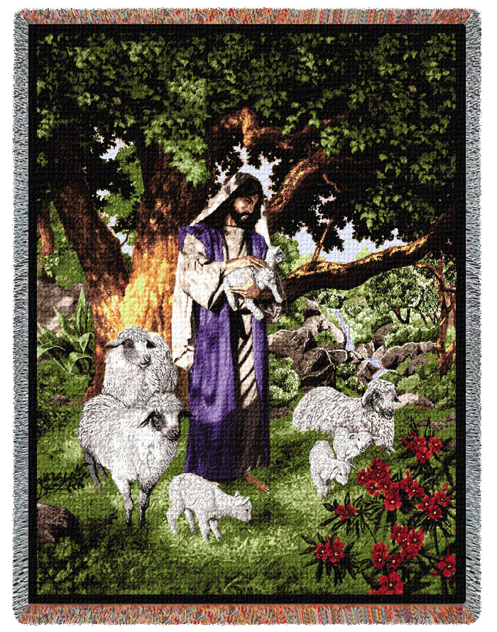UniqueThrows4LessDecorative throw blankets Jesus, The Good Shepherd