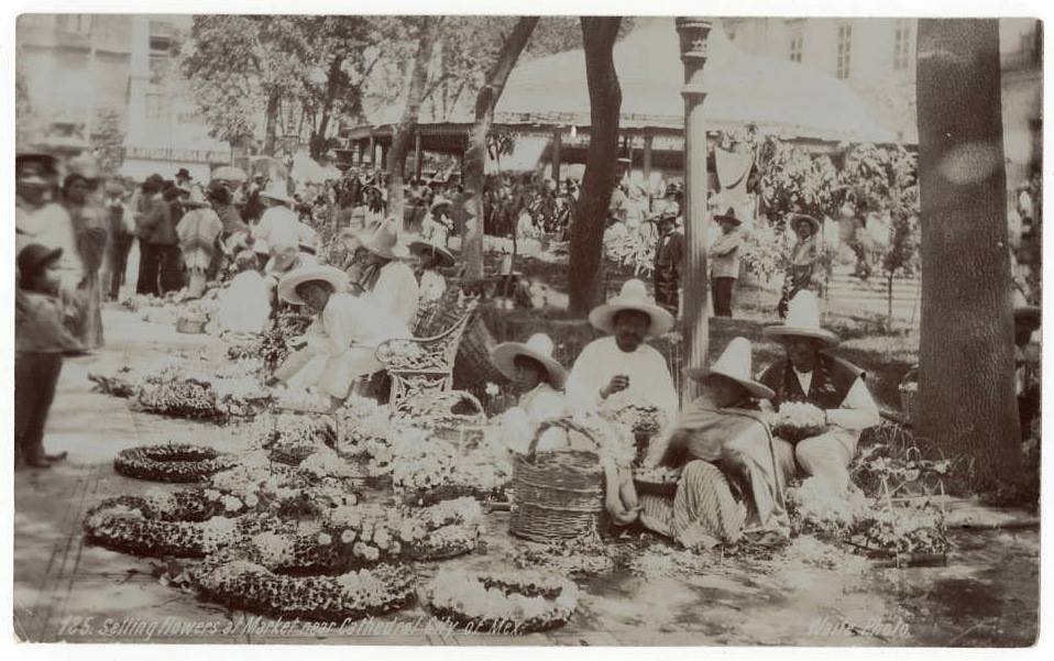 Foto retro "Mercado Las Flores"