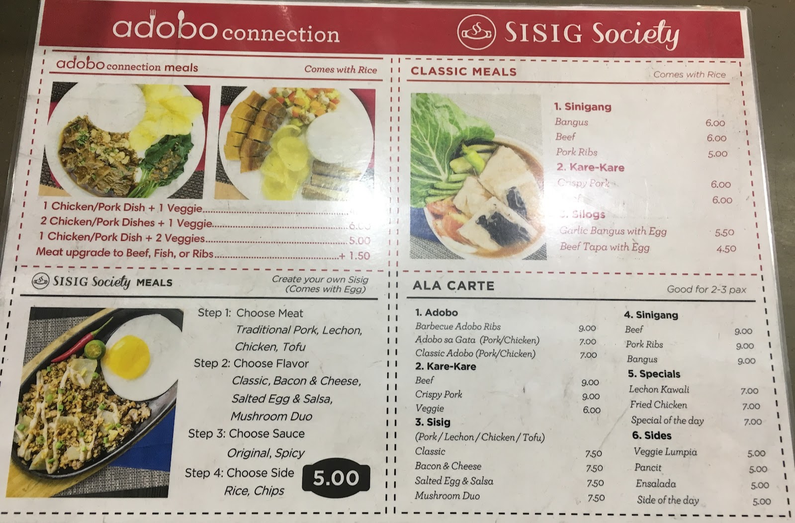 Filipino Food Lau Pa Sat Prices in Singapore